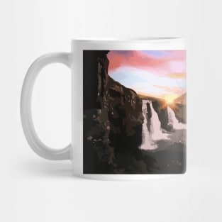 Kirkjufell Mountain Painting Mug